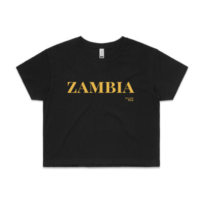 Zambia Wordmark Crop Tee Thumbnail