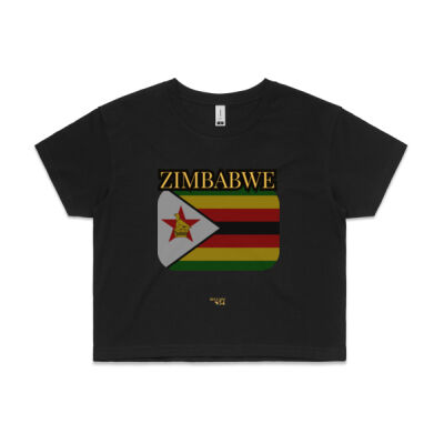 Zimbabwe Flag Crop Tee Thumbnail