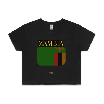 Zambia Flag Crop Tee Thumbnail