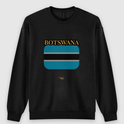 Botswana Flag CrewNeck Sweatshirt Thumbnail