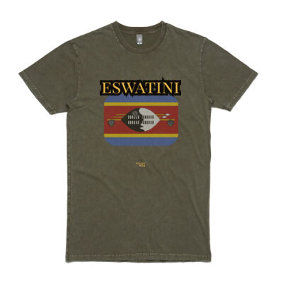 Eswatini Flag Stone Wash Tee Thumbnail