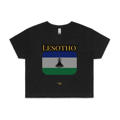 Lesotho Flag Crop Tee Thumbnail