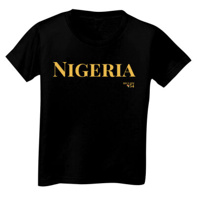 Nigeria Wordmark Toddler and Kids Unisex Tee Thumbnail