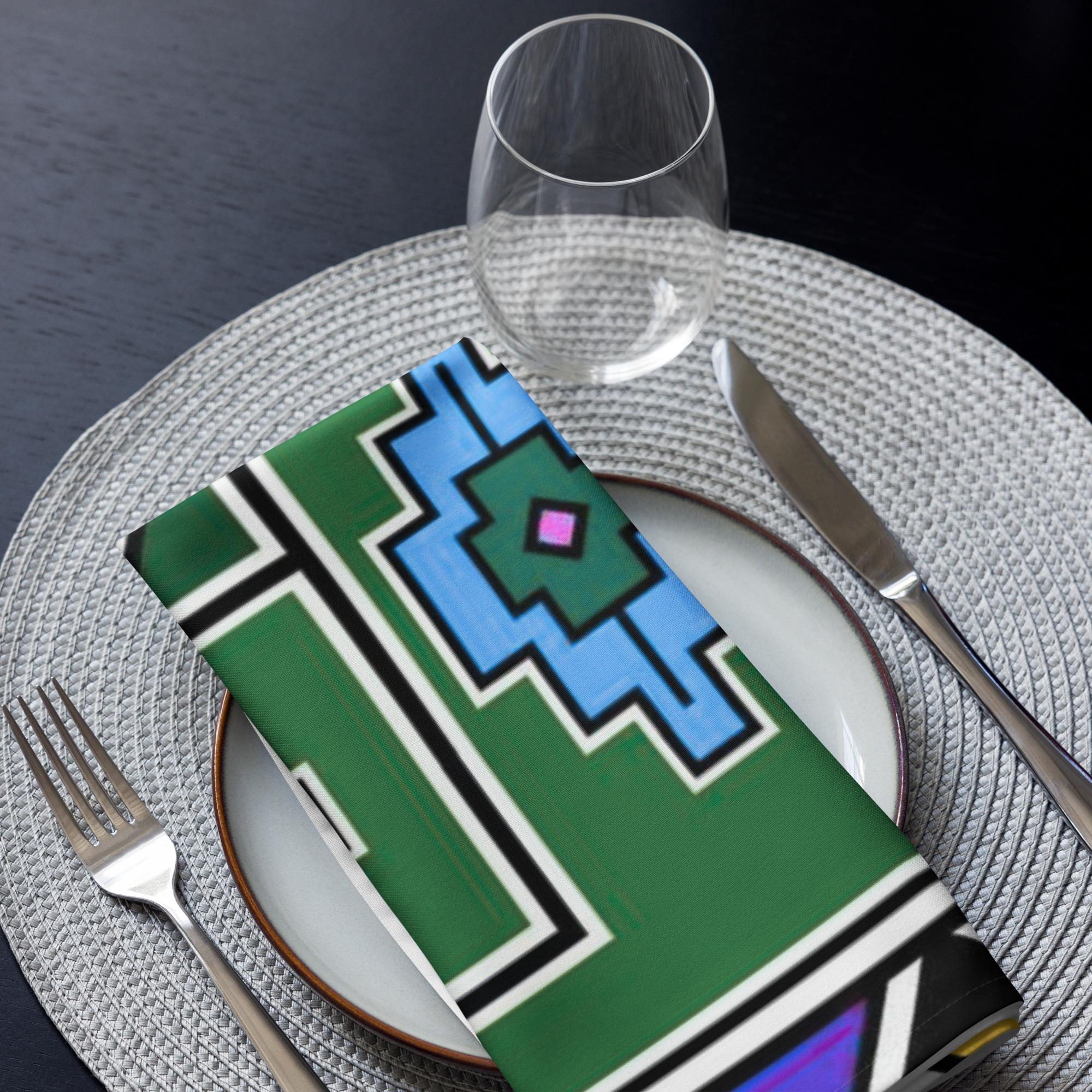 Ndebele Print Cloth napkin set (4) - Image 5