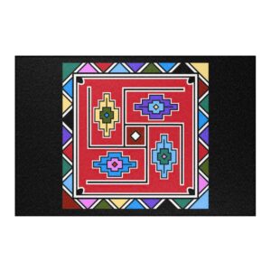 Ndebele Print Area Rug