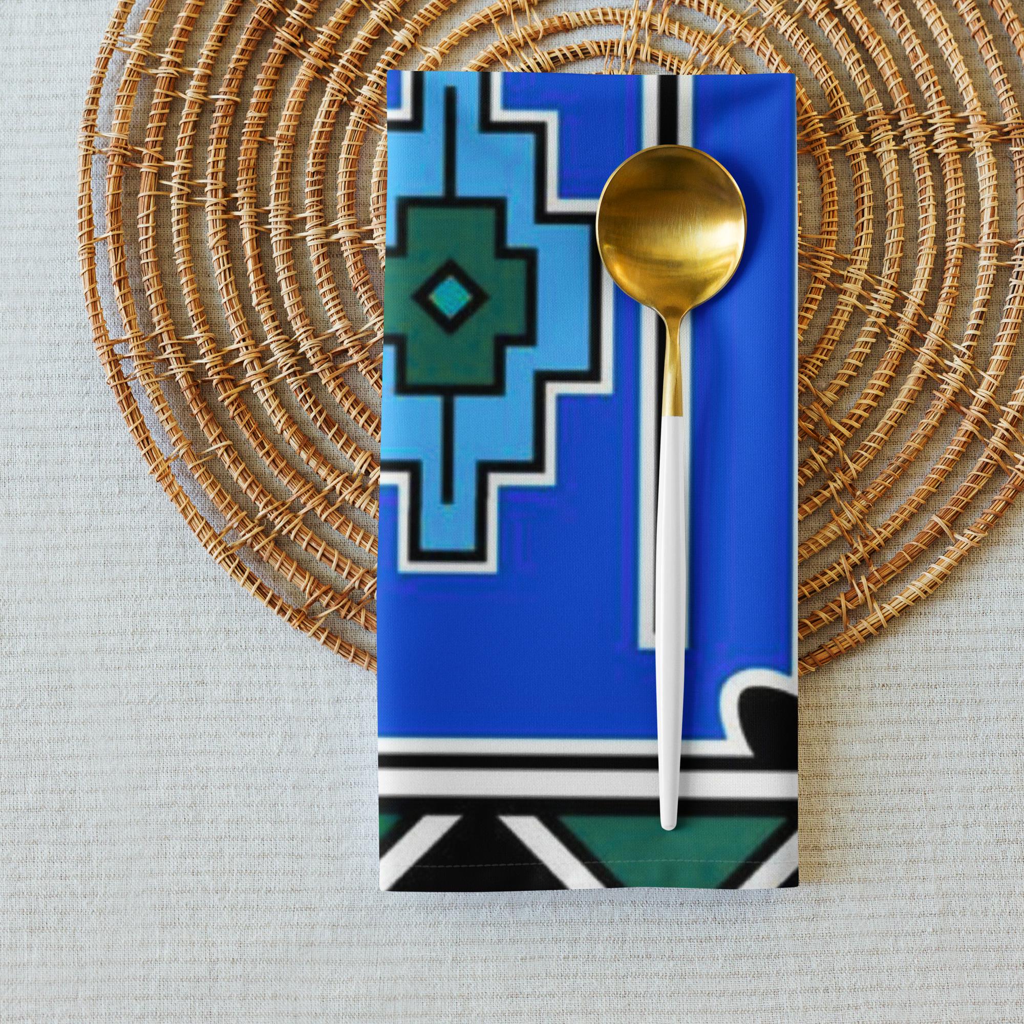 Ndebele Print Cloth napkin set (4) - Image 6