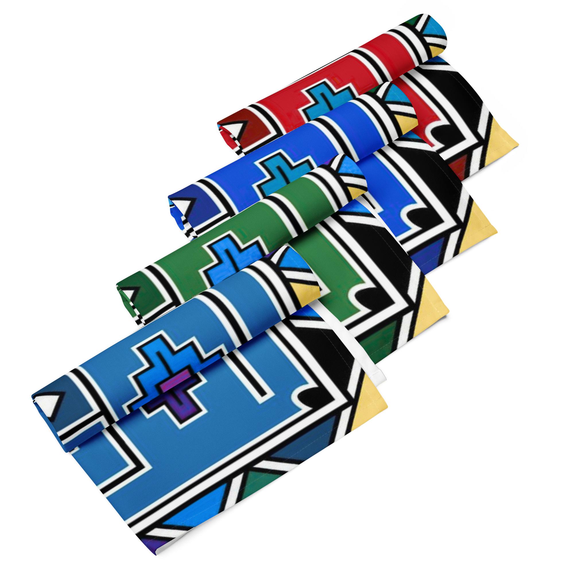 Ndebele Print Cloth napkin set (4) - Image 9