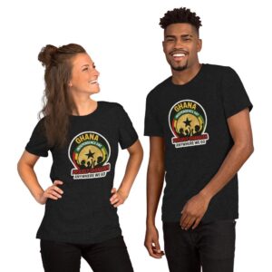 Ghana Independence Day Unisex t-shirt (black/white) v1