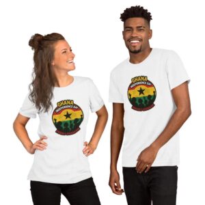 Ghana Independence Day Unisex t-shirt (black/white) v2