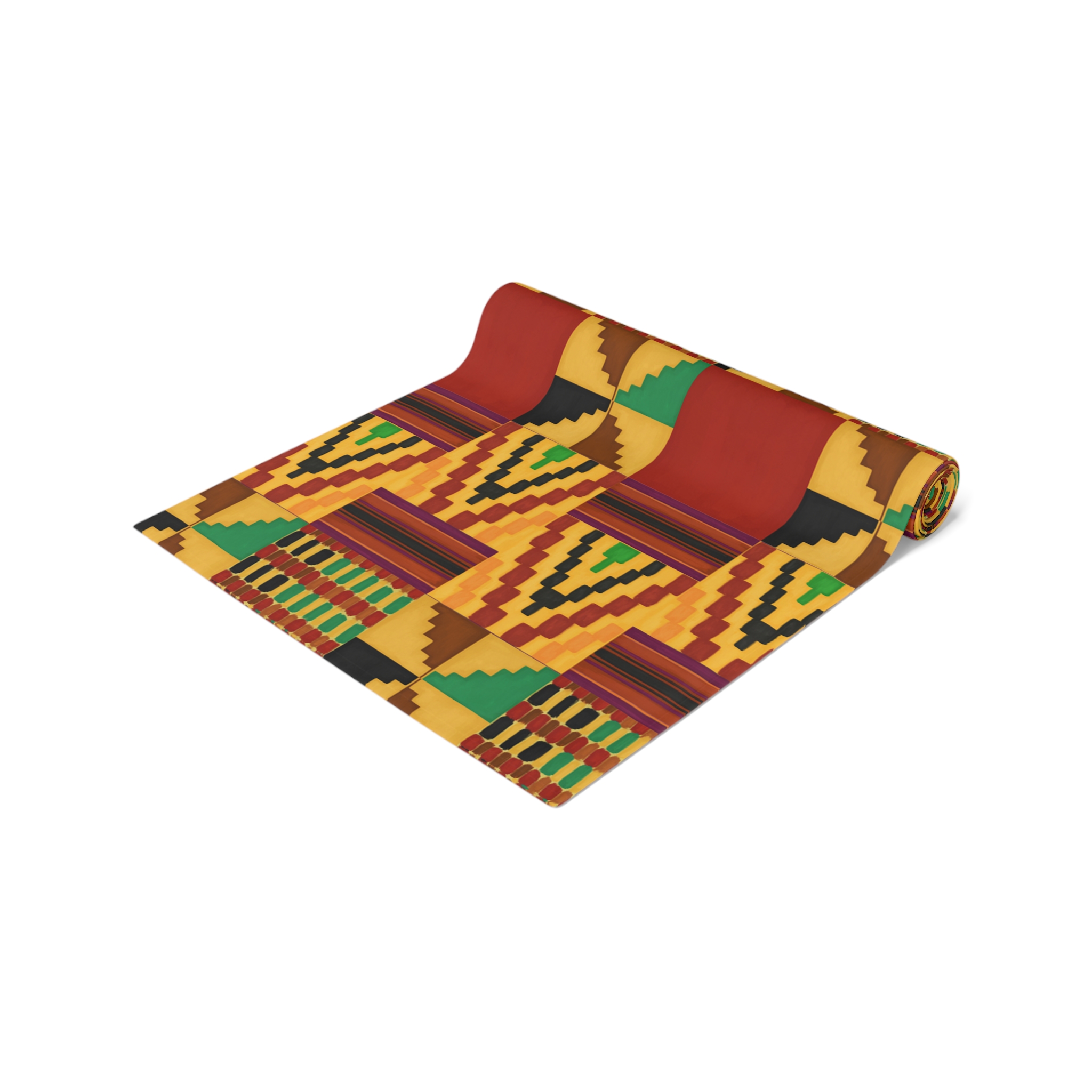 Kente-Inspired Geometric Table Runner — African Pattern Dining Decor - Image 4